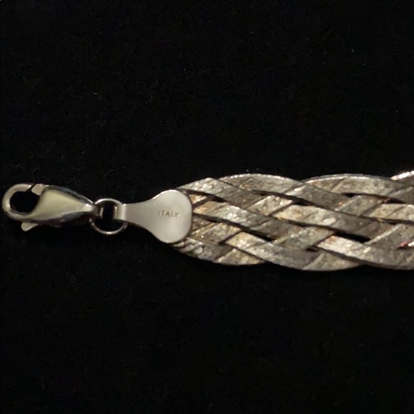 Sterling 7" Beautifully Braided Bracelet *Italy* - Picture 5 of 5